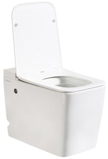 Приставной унитаз ABBER Rechteck AC1213P с импульсным смывом белый горизонтальный выпуск